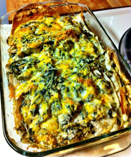 Enchiladas Chicken, Spinach and Mushroom HubPages