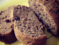 Olive Oil Banana Bread with Flaxseed and Raisins