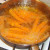 Deep frying sweet potato chips