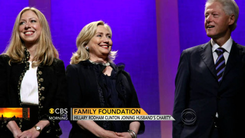 Chelsea, Hillary and President Bill Clinton