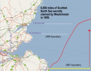 The new North Sea Scottish/English boundary since 1999