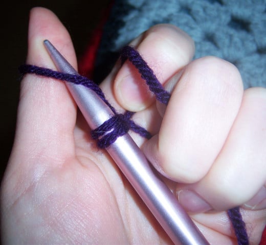 This is how you position the needle for the next stitch.