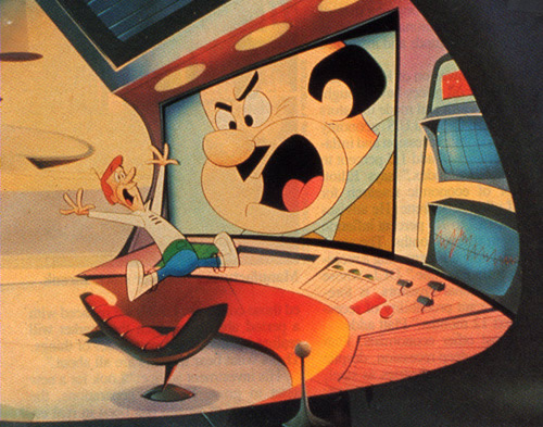George Jetson talks to Mr. Spacely