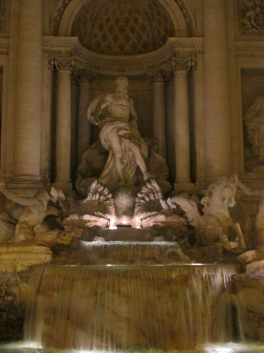 A bit more detail - the Trevi Fountain is huge and difficult to capture in one photo