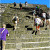Climbing the temple steps Climbing the temple steps