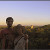 Up on a temple, watching the sun go down Up on a temple, watching the sun go down