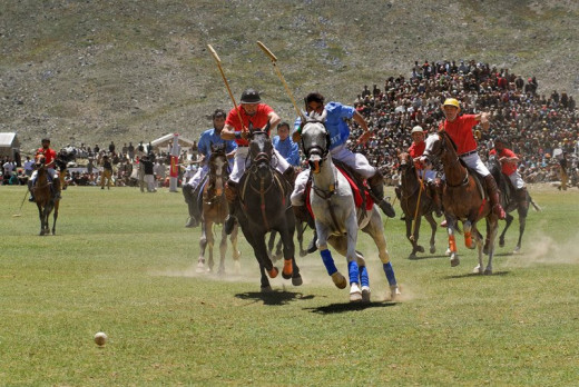 The three-day Shandur polo festival is held at the world’s highest polo ground located at a height of 3,734 metres above sea level. 