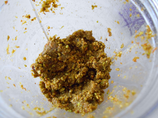 Pistachios well blended