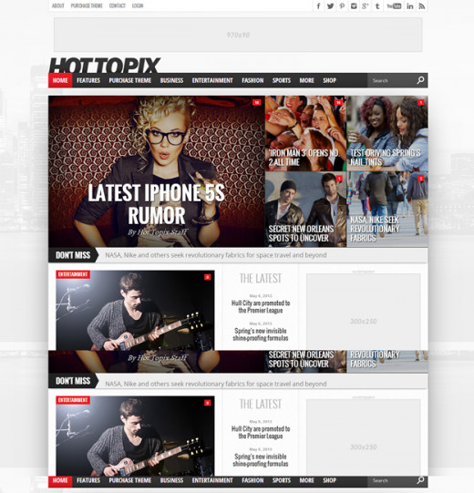 $55 - Hot Topix Magazine Theme on ThemeForest