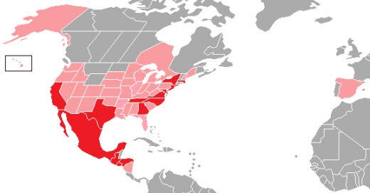 MS-13 presence – light-red indicates territories with a lighter presence, dark-red indicates territories with a strong presence