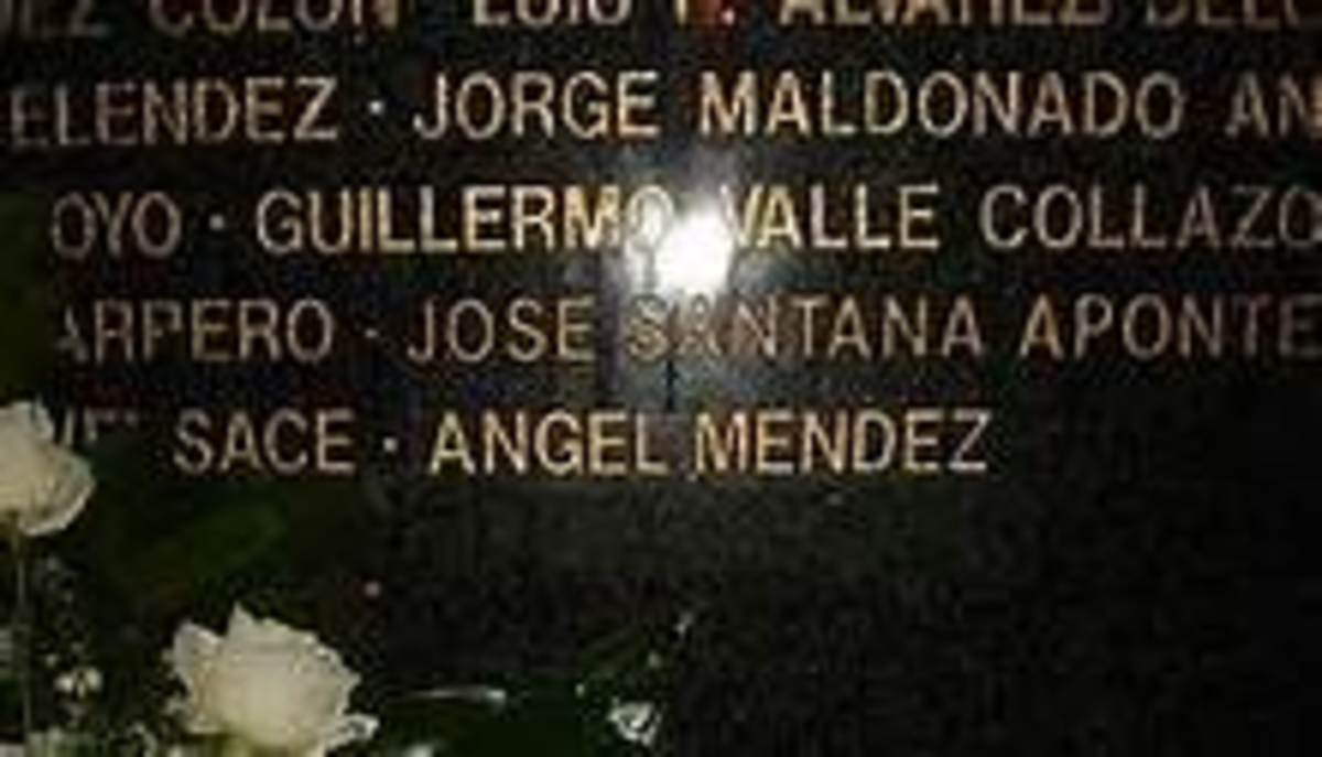 Angel Mendez remembered on "El Monumento de Recordacion", San Juan, P.R.
