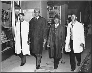 Jibreel Khazan (Ezell Blair Jr.), Franklin Eugene McCain, Joseph Alfred McNeil, and David Leinail Richmond