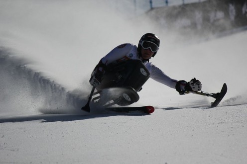 Women's sit skier Claudia Loesch of Austria.