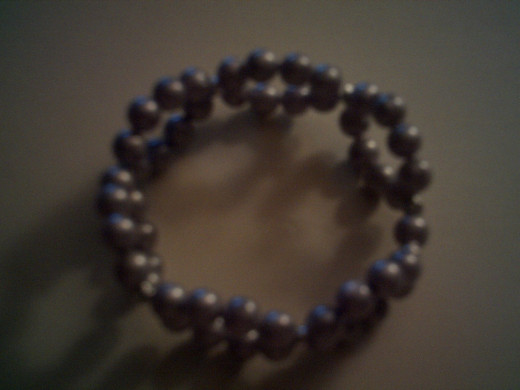 Finished 6 loop bracelet.