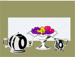 Lichtenstein's Magnificent Crystalware and Shiny Fruit