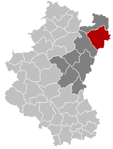 Map location of Gouvy, Province of Luxembourg, Belgium