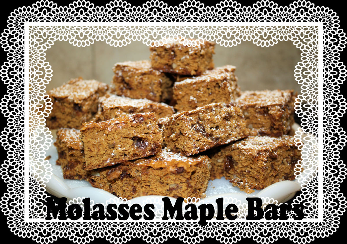 Molasses Maple Bars with Nuts & Chocolate Toffee Bits