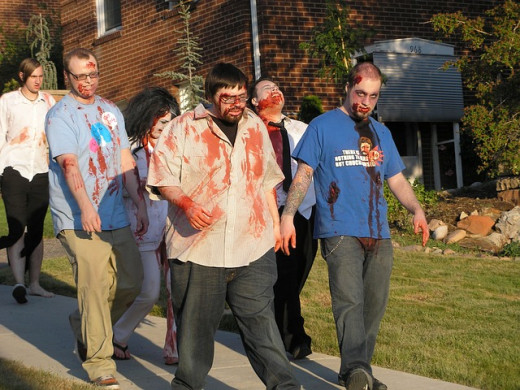Zombies vs. Humans is a fun game played on college campuses and other places.