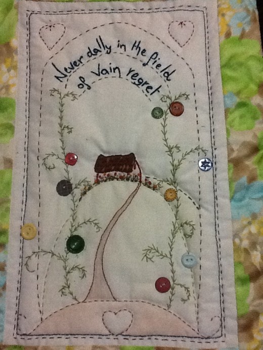 A stitchery created by my wife Kathleen Hansen.