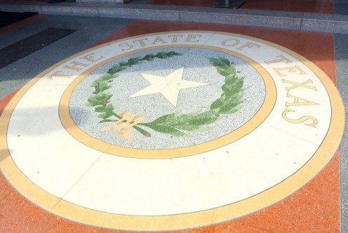 At the entry to the Texas State Capitol Building