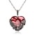 Red glass garnet and sterling silver pendant Red glass garnet and sterling silver pendant
