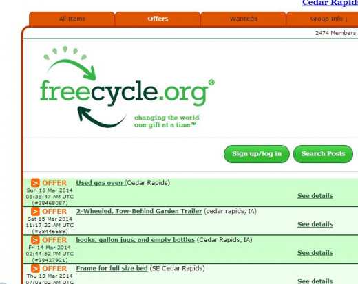 Find Free Stuff on Frecycle