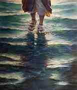 Jesus walks on water and He will walk with us.  