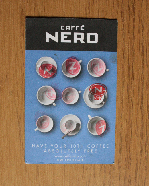 A loyalty card from Caffé Nero