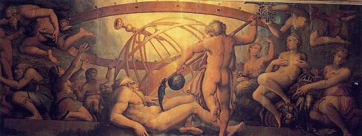 The Mutiliation of Uranus by Saturn by Giorgio Vasari