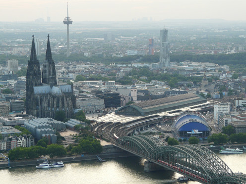 Cologne Cathedral, Central Station and Hohenzollern Bridge