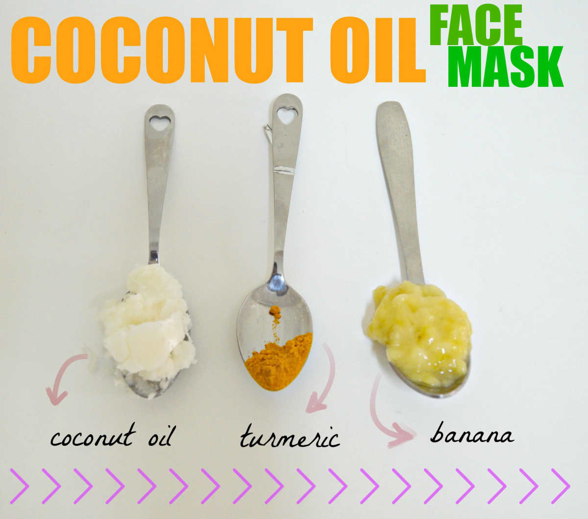 This banana turmeric coconut oil face mask fights acne and moisturizes skin.