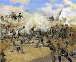 Painting - Union troops about to overrun an enemy fortification