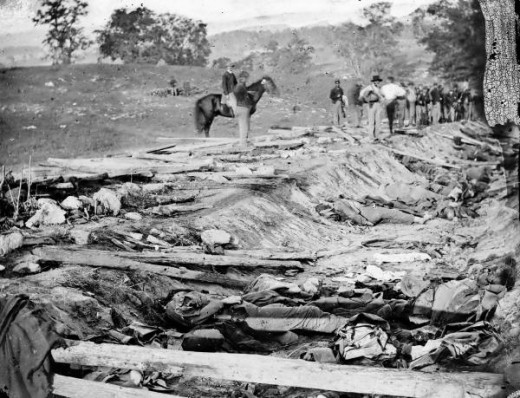 Rebel dead at Bloody Lane of Antietam, MD