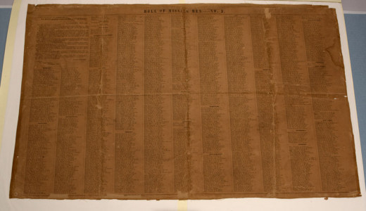 A roill of the names of missing Union troops
