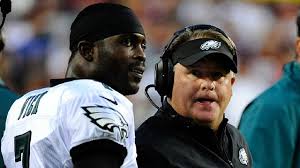 Michael Vick and Chip Kelly in happier times