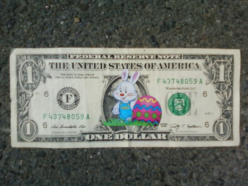 Easter bunny money - for Bubblegum Jones