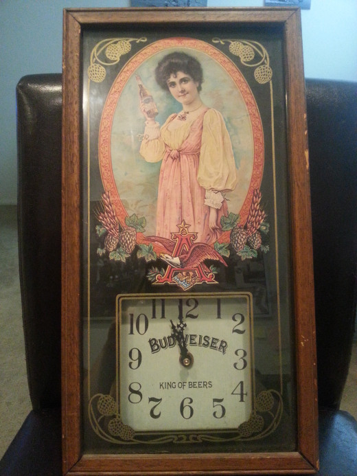 Vintage Budweiser Clock, bought for $5 at a garage sale, sold for $50 on Ebay
