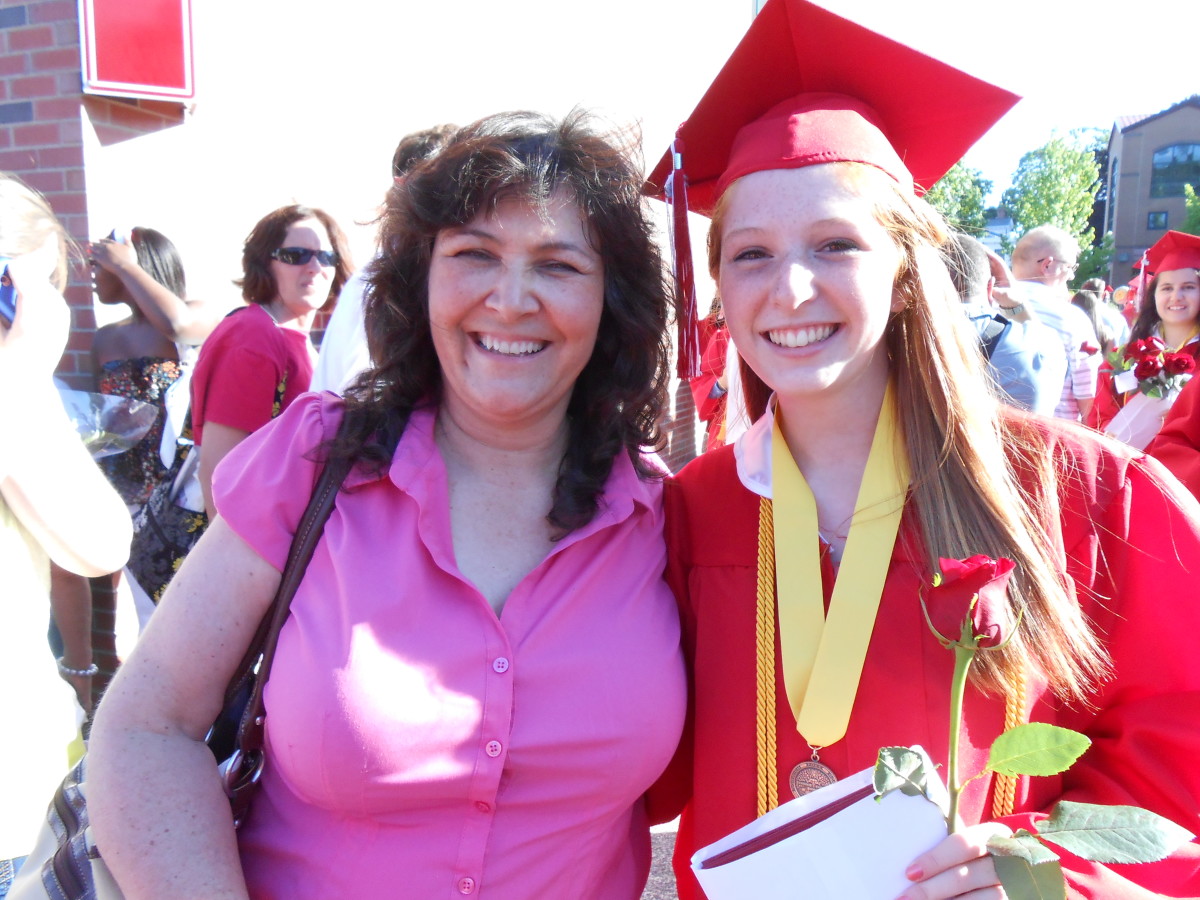 Updated picture: My daughter and I on her graduation day from high school.