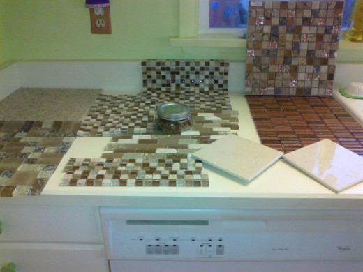 Get samples of the materials you are considering. Be sure to keep colors in the same tone, such as warm, neutral, or cool tones for best results.