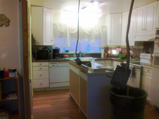 Making Progress. The next step is having the electrical contractor come to move the light switches. Is that an angel in the upper center of the photo?