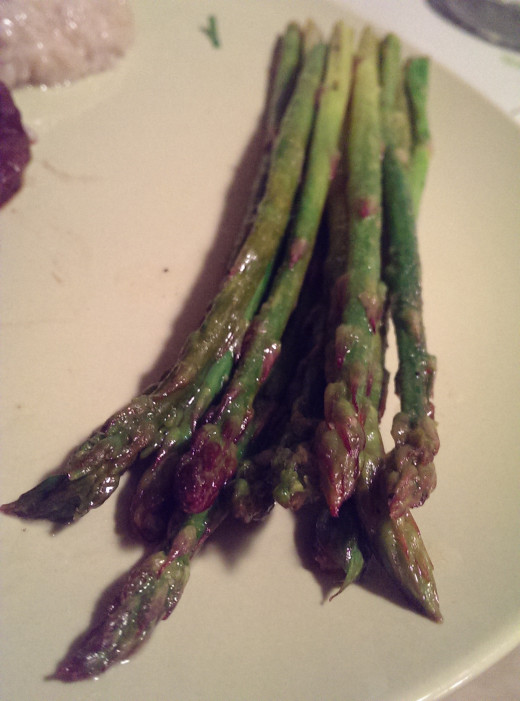 Because of the baking, the asparagus is not soggy and the tips are satisfyingly crunchy!