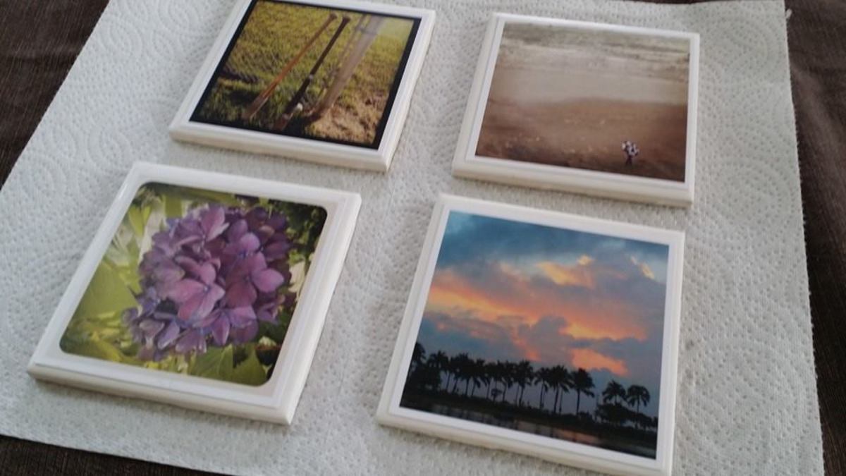 Nature shots work well for photo tile coasters