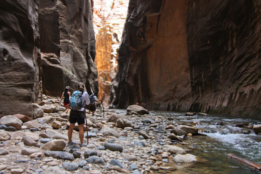 The Narrows in Zion National Park, Utah.