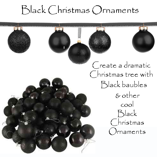 Black Christmas Ornaments