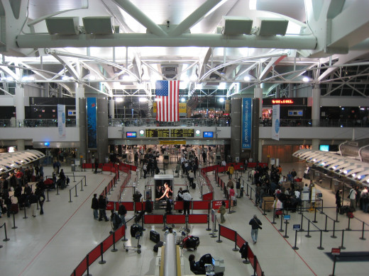 Bustling terminal 1 at JFK