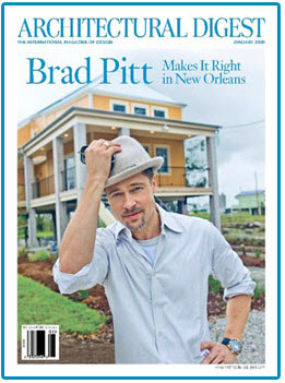 Brad Pitt on the cover of Architectural Digest