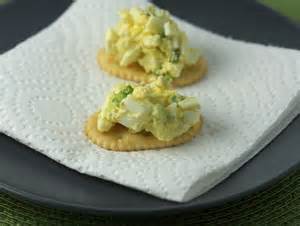 Egg Salad on crackers