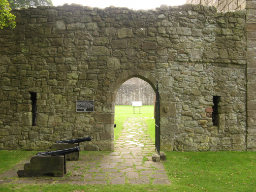 Through this gate on the night of May 2nd, 1568, Mary Queen of Scots made her escape.