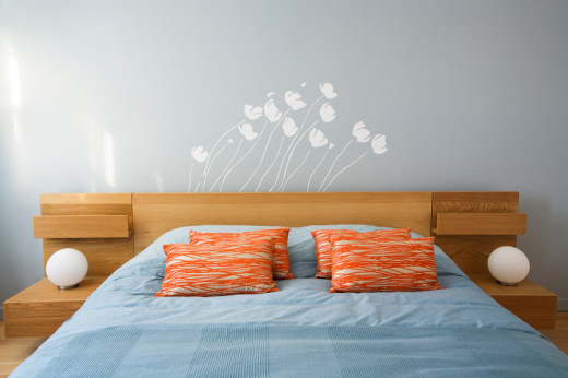 Floral wall mural
