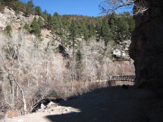 Bridge across a canyon near Boulder, CO